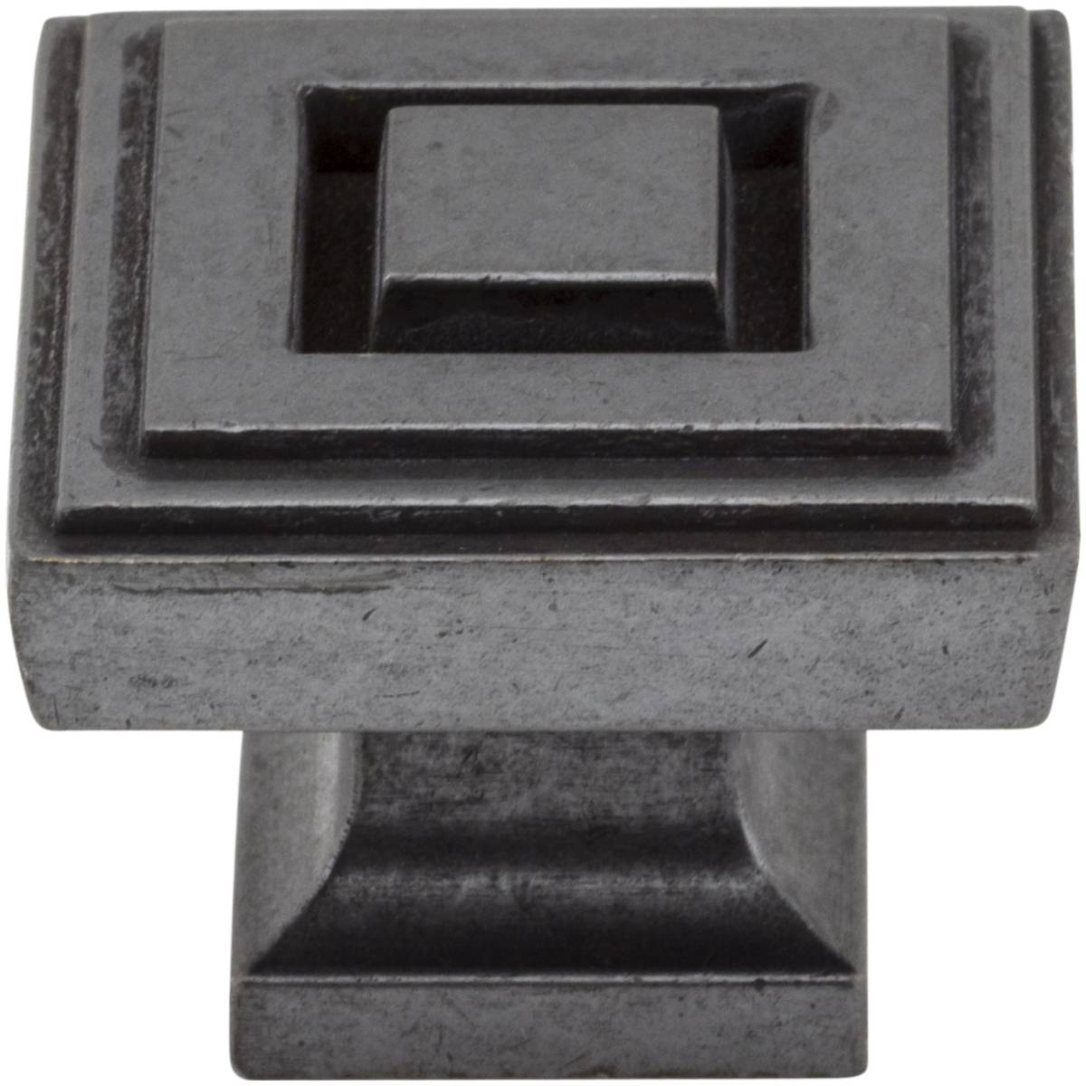 Jeffrey Alexander - 585L-SN - Delmar 1-1/4" Stacked Square Deco Mod Cabinet / Drawer Knob in Satin Nickel