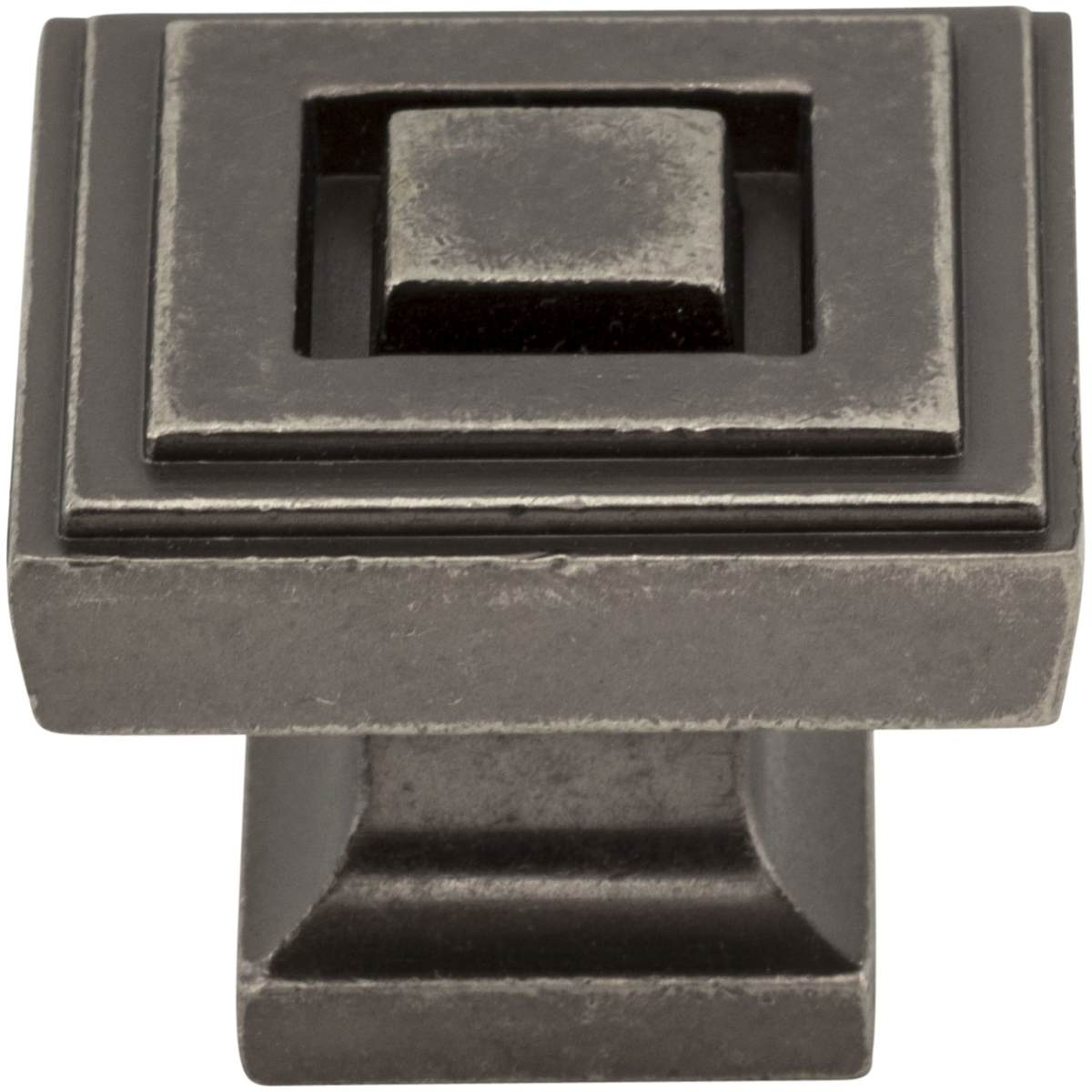 Jeffrey Alexander - 585L-SN - Delmar 1-1/4" Stacked Square Deco Mod Cabinet / Drawer Knob in Satin Nickel