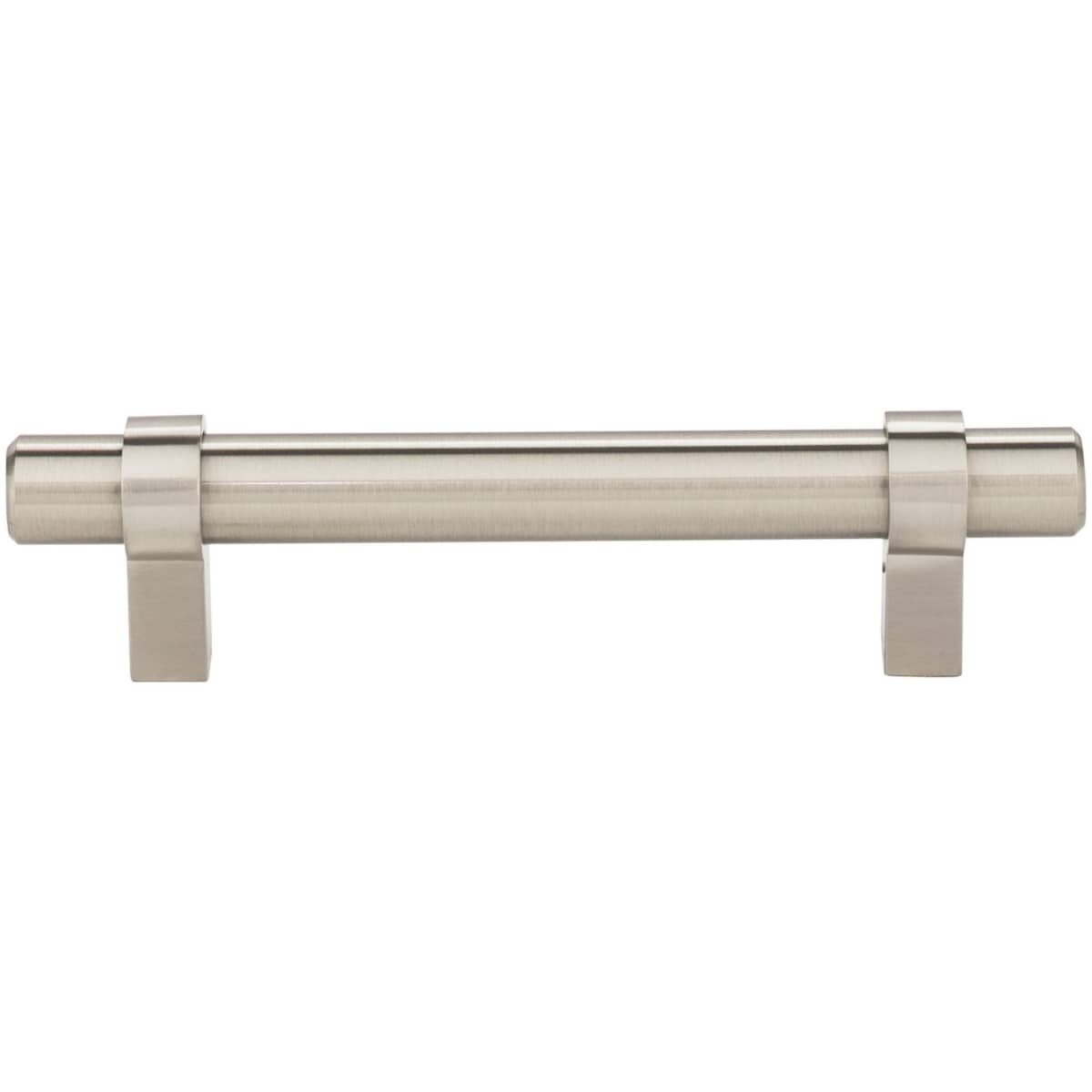 Jeffrey Alexander - 596SN - Key Grande 3-3/4" (96 mm) Center to Center Modern Industrial Pipe Style Bar Cabinet Handle / Drawer Pull in Satin Nickel