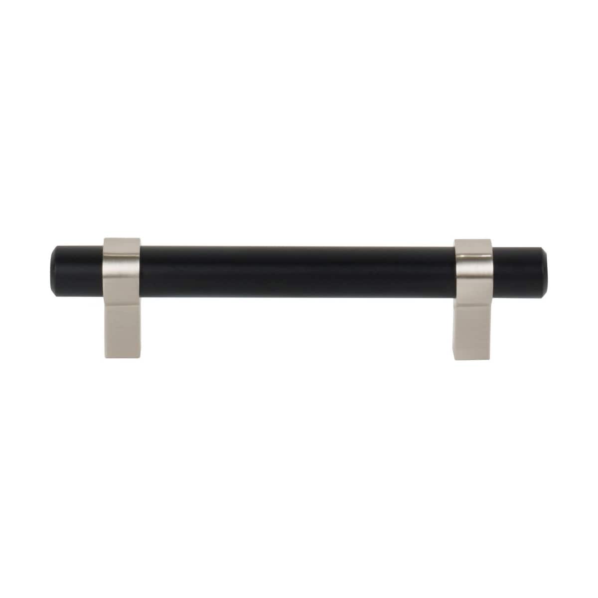 Jeffrey Alexander - 596SN - Key Grande 3-3/4" (96 mm) Center to Center Modern Industrial Pipe Style Bar Cabinet Handle / Drawer Pull in Satin Nickel