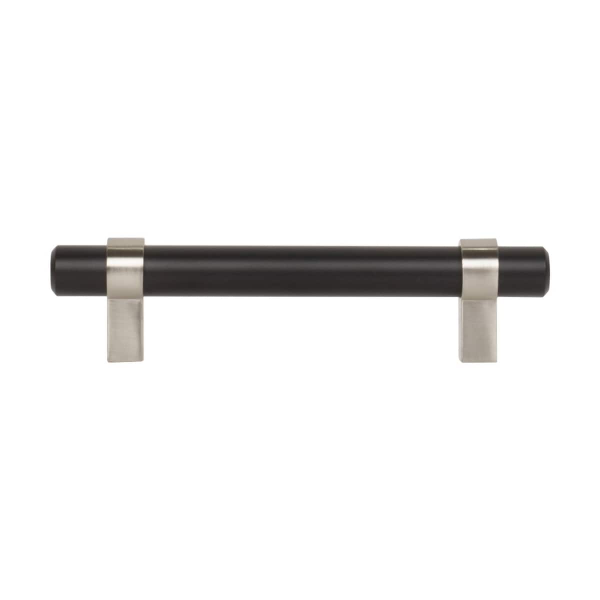 Jeffrey Alexander - 596SN - Key Grande 3-3/4" (96 mm) Center to Center Modern Industrial Pipe Style Bar Cabinet Handle / Drawer Pull in Satin Nickel