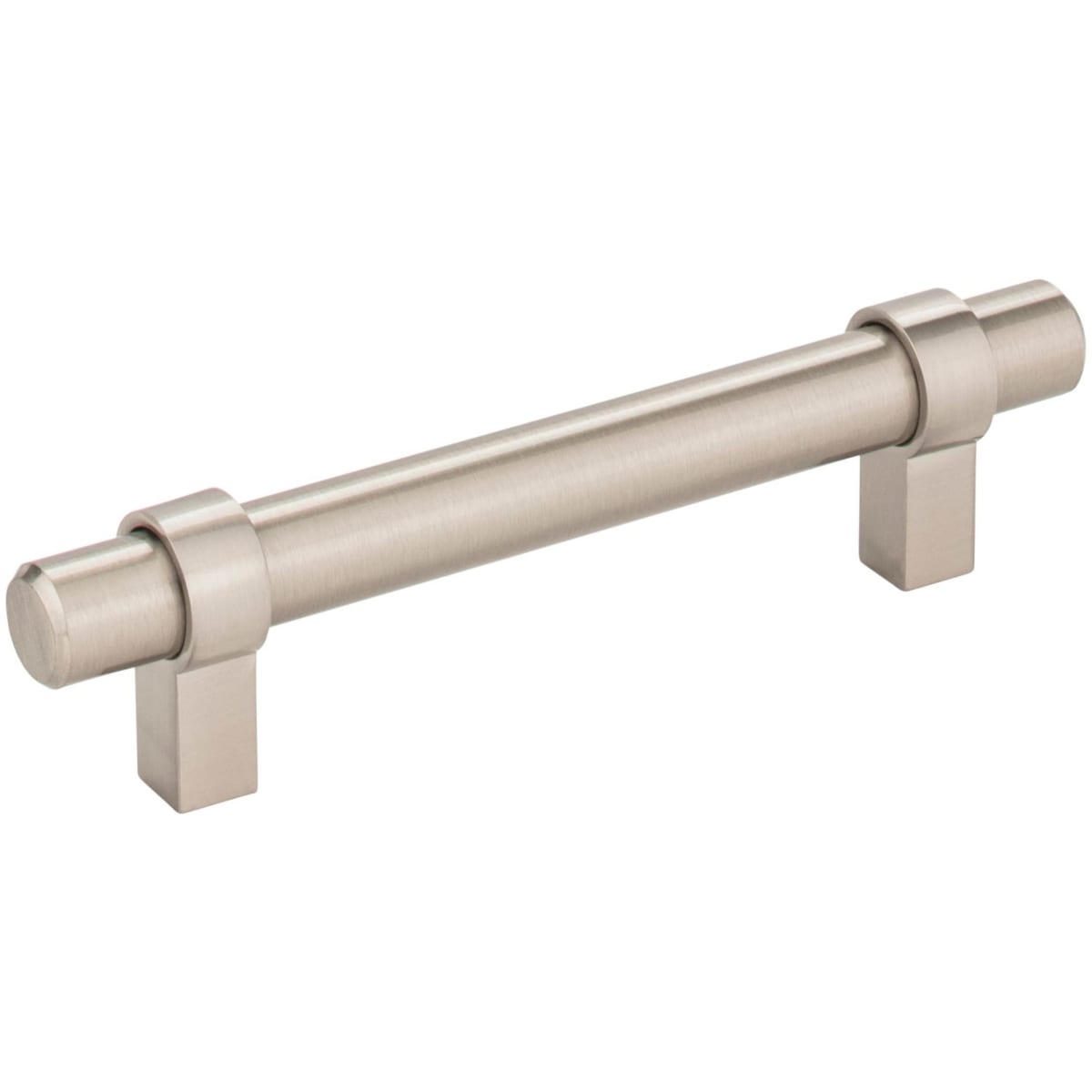 Jeffrey Alexander - 596SN - Key Grande 3-3/4" (96 mm) Center to Center Modern Industrial Pipe Style Bar Cabinet Handle / Drawer Pull in Satin Nickel