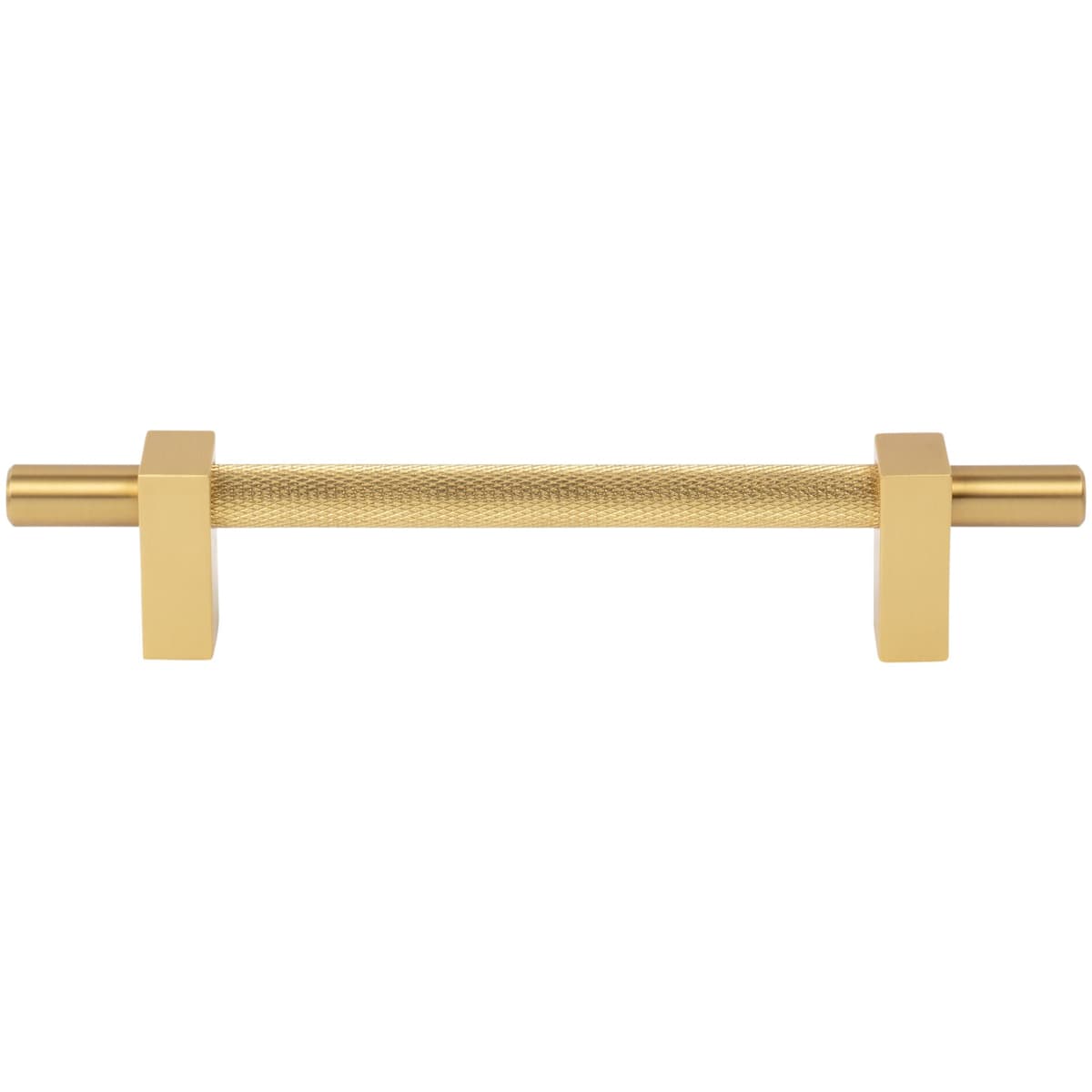 Jeffrey Alexander - 598-128SN - Larkin Center Knurled 5-1/16" Center to Center Modern Industrial Cabinet Bar Pull / Drawer Bar Handle in Satin Nickel