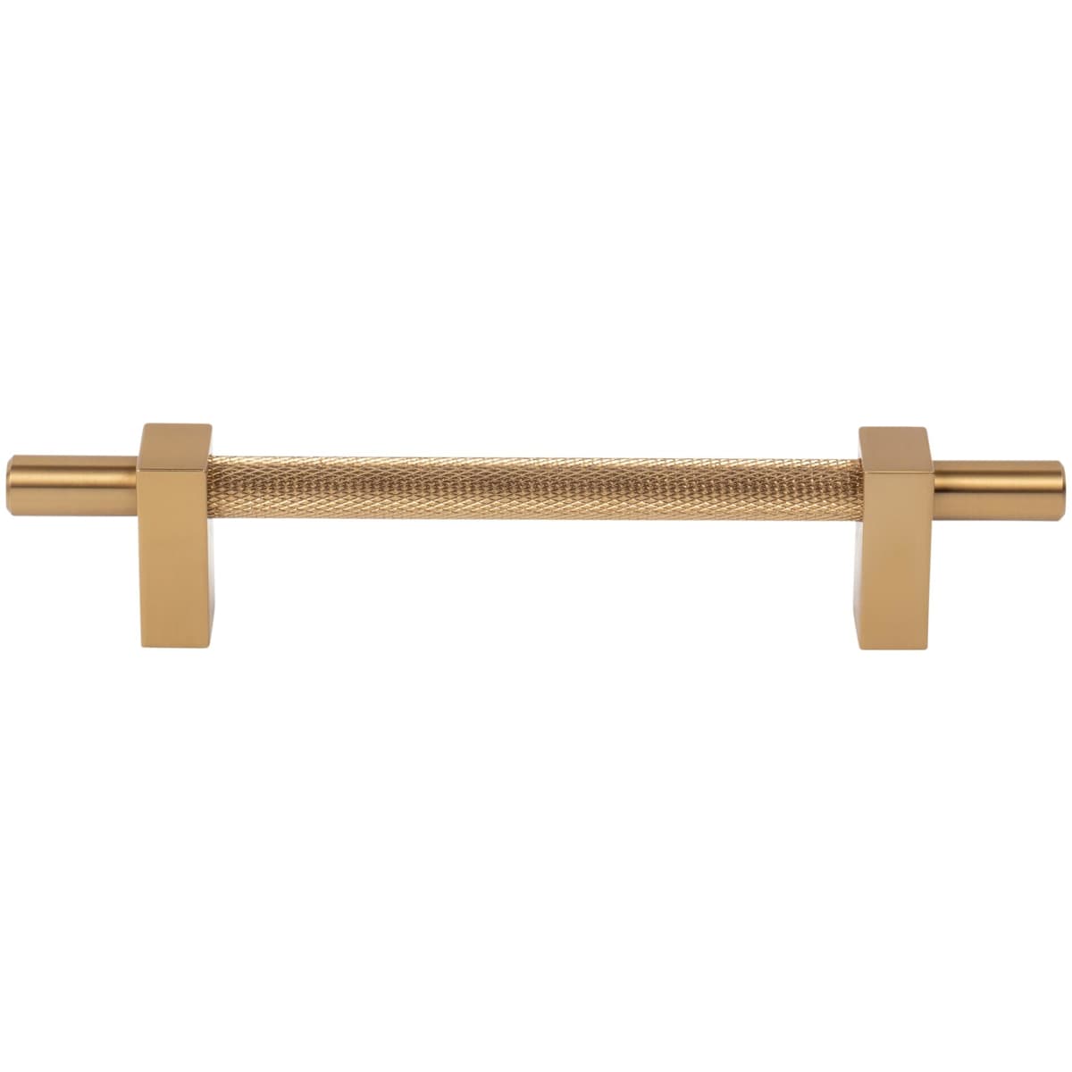 Jeffrey Alexander - 598-128SN - Larkin Center Knurled 5-1/16" Center to Center Modern Industrial Cabinet Bar Pull / Drawer Bar Handle in Satin Nickel