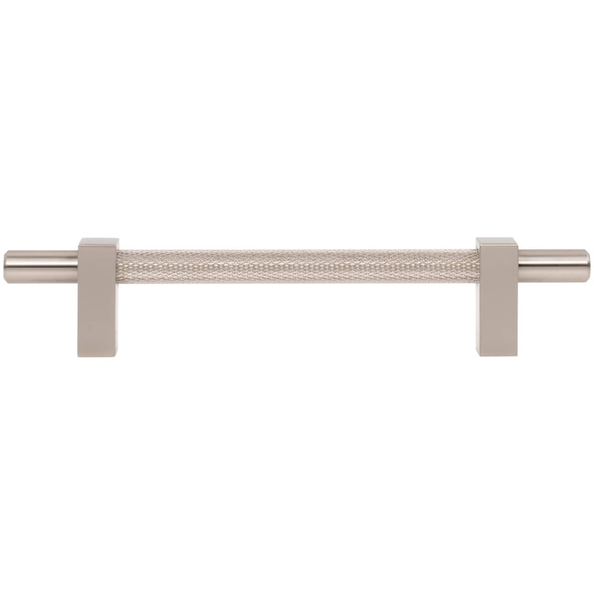 Jeffrey Alexander - 598-128SN - Larkin Center Knurled 5-1/16" Center to Center Modern Industrial Cabinet Bar Pull / Drawer Bar Handle in Satin Nickel