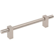 Jeffrey Alexander - 598-128SN - Larkin Center Knurled 5-1/16" Center to Center Modern Industrial Cabinet Bar Pull / Drawer Bar Handle in Satin Nickel