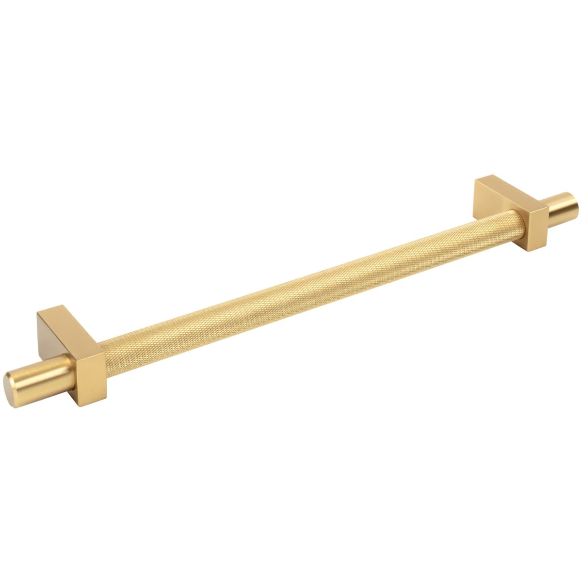 Jeffrey Alexander - 598-18BG - Larkin Center Knurled 18" Center to Center Modern Industrial Appliance Bar Handle / Appliance Bar Pull in Brushed Gold