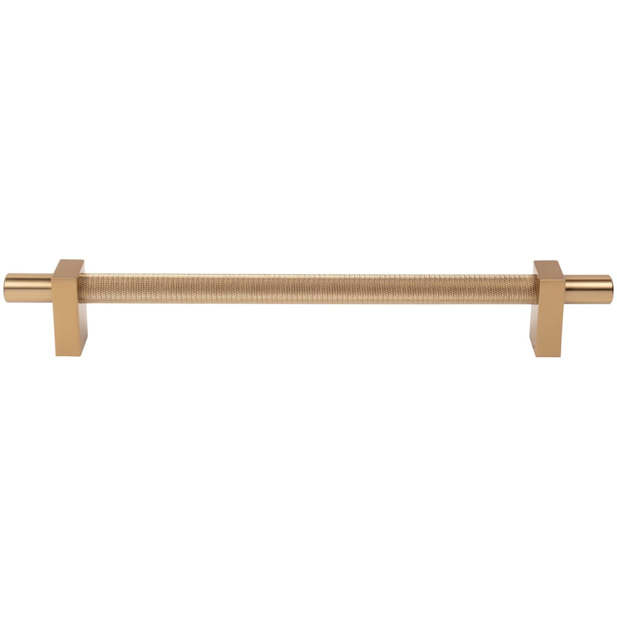Jeffrey Alexander - 598-18BG - Larkin Center Knurled 18" Center to Center Modern Industrial Appliance Bar Handle / Appliance Bar Pull in Brushed Gold
