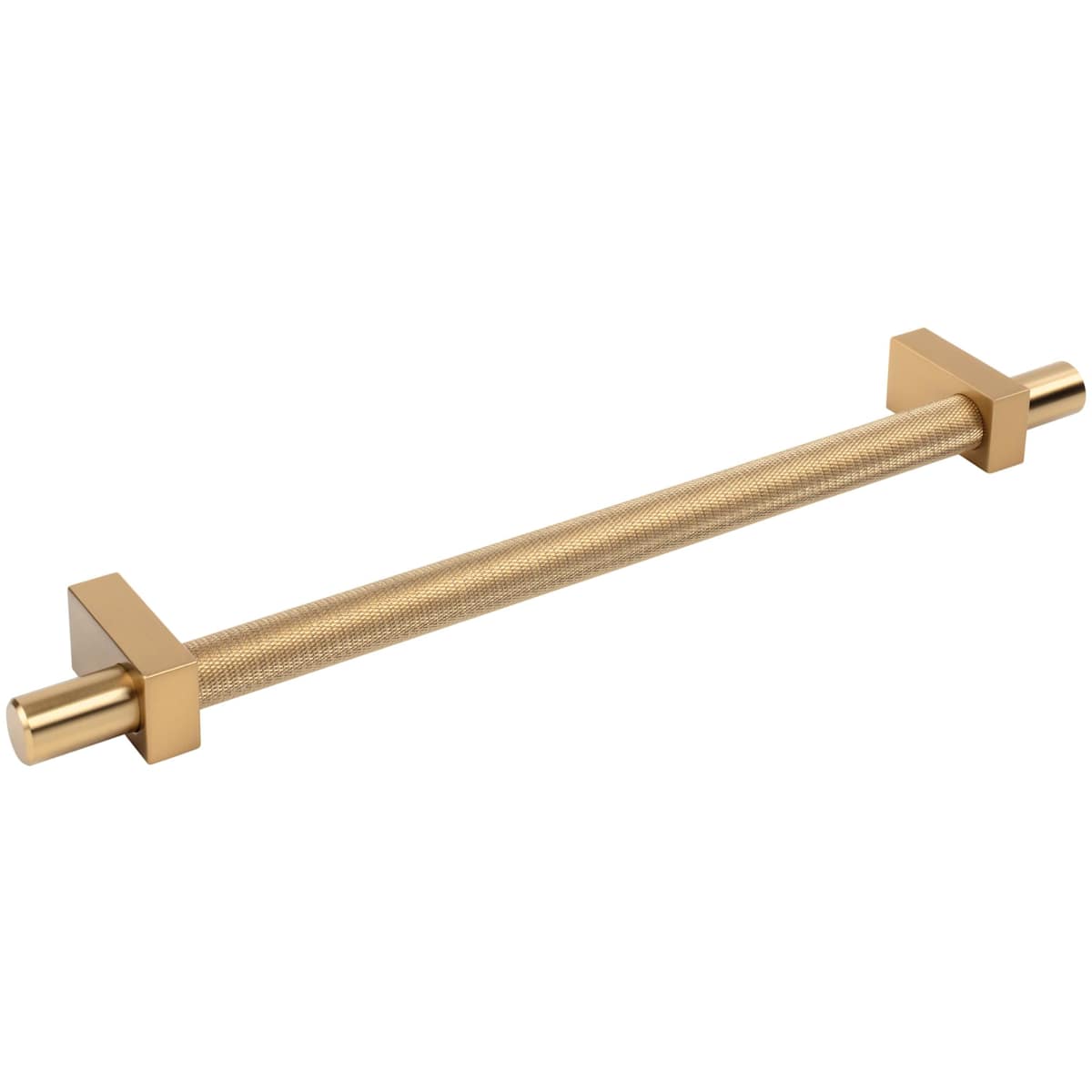 Jeffrey Alexander - 598-18BG - Larkin Center Knurled 18" Center to Center Modern Industrial Appliance Bar Handle / Appliance Bar Pull in Brushed Gold