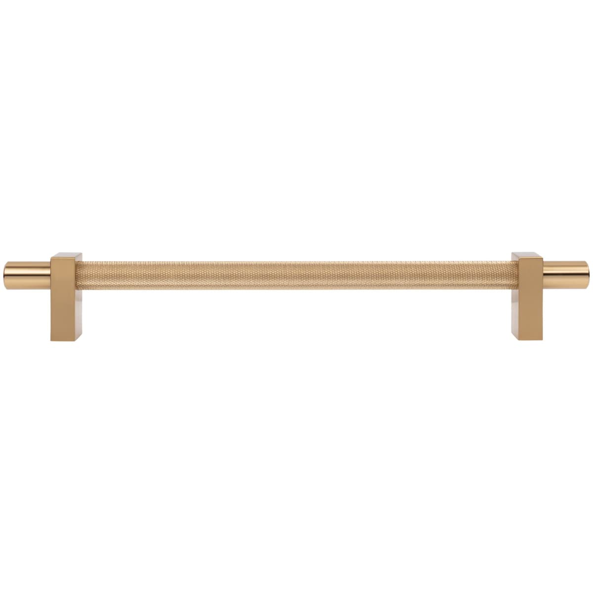 Jeffrey Alexander - 598-18BG - Larkin Center Knurled 18" Center to Center Modern Industrial Appliance Bar Handle / Appliance Bar Pull in Brushed Gold