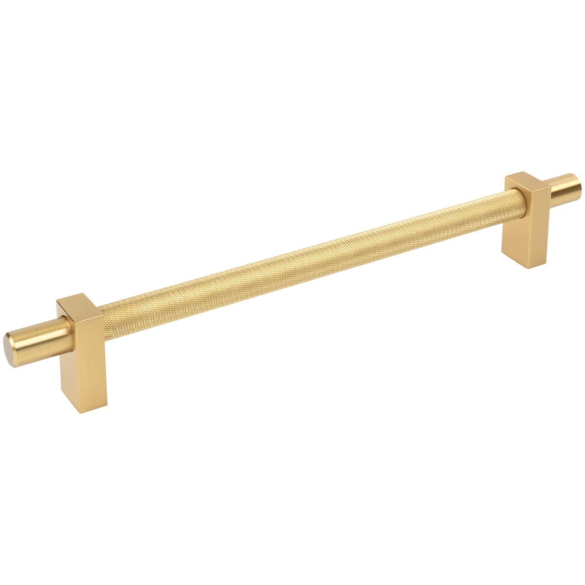 Jeffrey Alexander - 598-18BG - Larkin Center Knurled 18" Center to Center Modern Industrial Appliance Bar Handle / Appliance Bar Pull in Brushed Gold