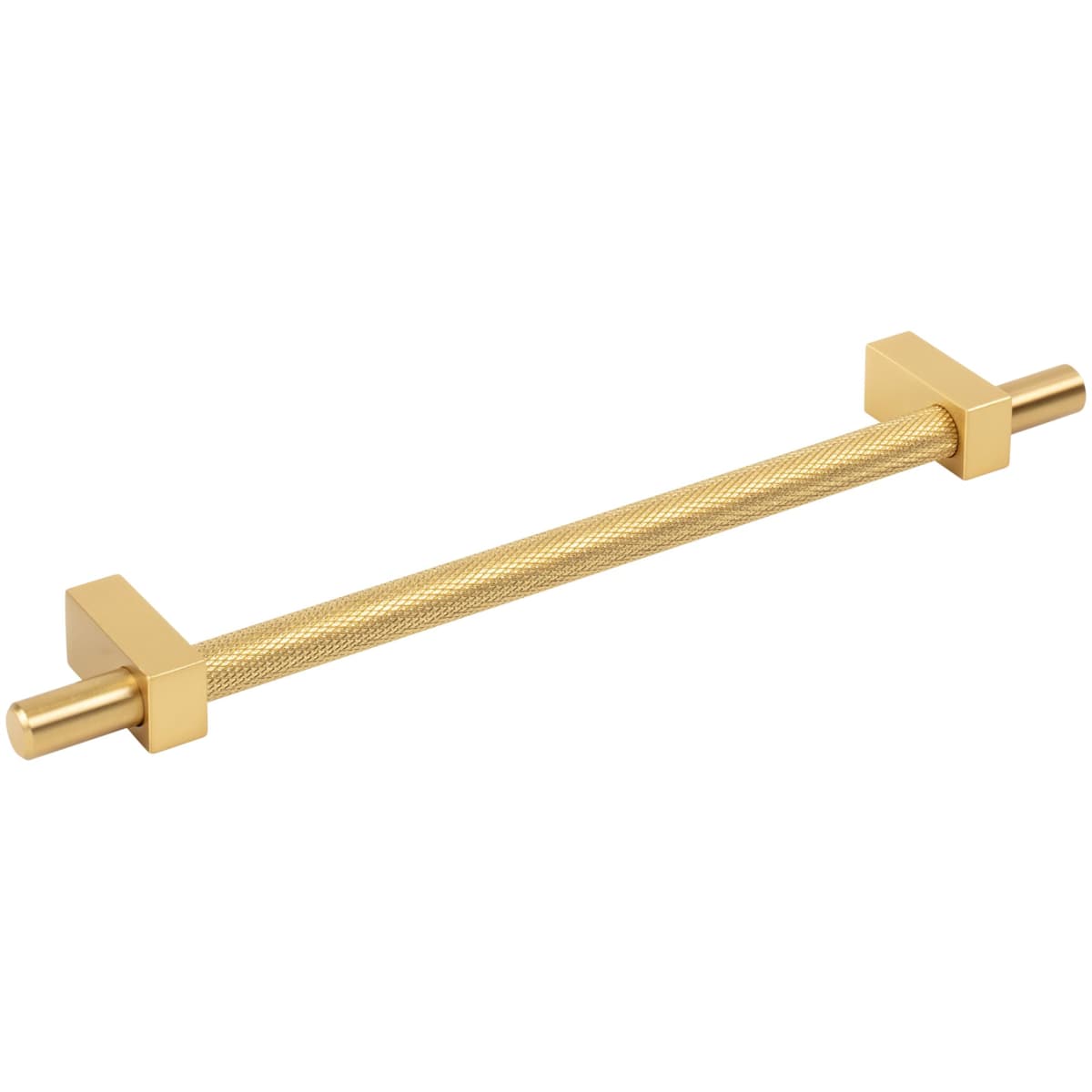 Jeffrey Alexander - 598-192SBZ - Larkin Center Knurled 7-9/16" Center to Center Modern Industrial Cabinet Bar Handle / Drawer Bar Pull in Satin Bronze
