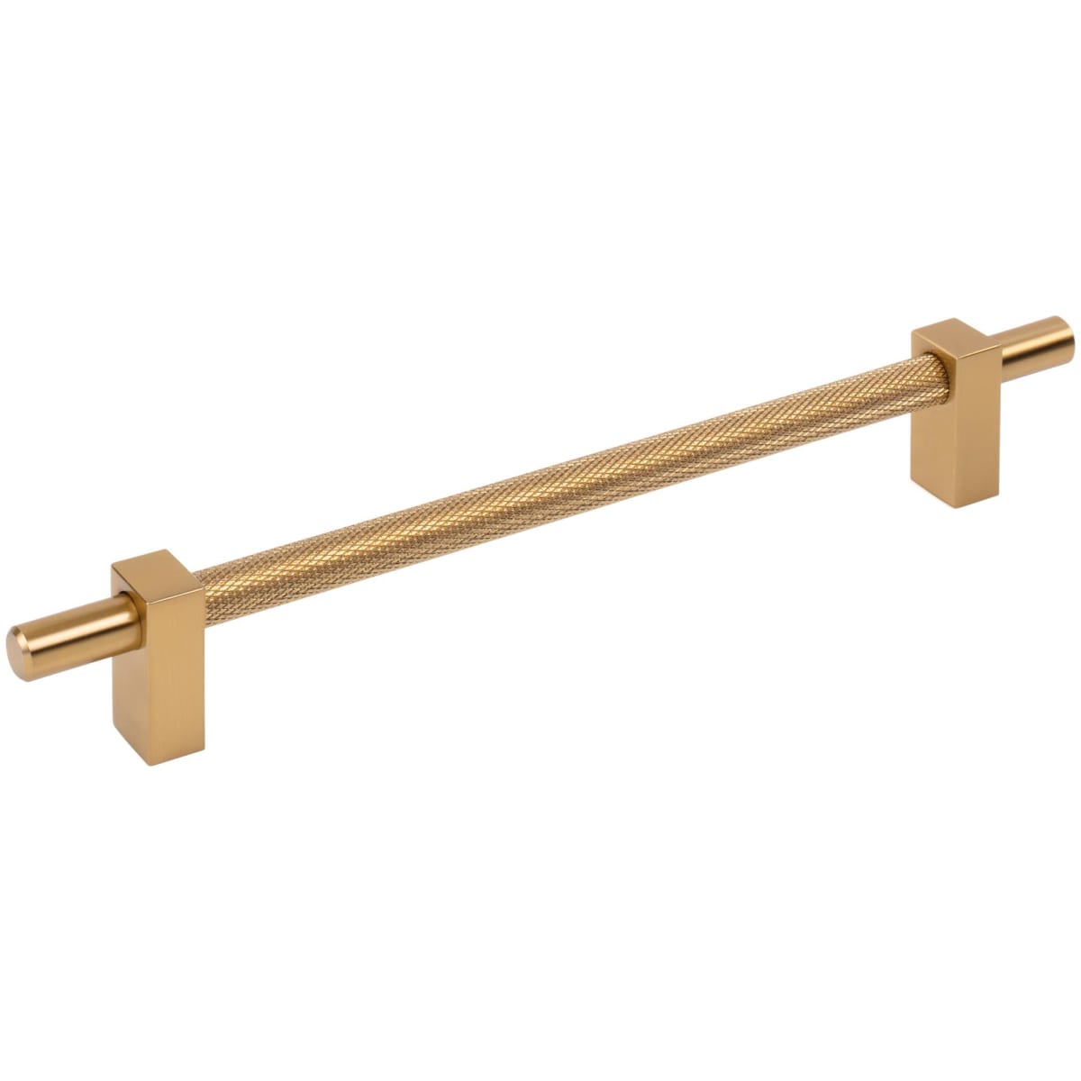 Jeffrey Alexander - 598-192SBZ - Larkin Center Knurled 7-9/16" Center to Center Modern Industrial Cabinet Bar Handle / Drawer Bar Pull in Satin Bronze