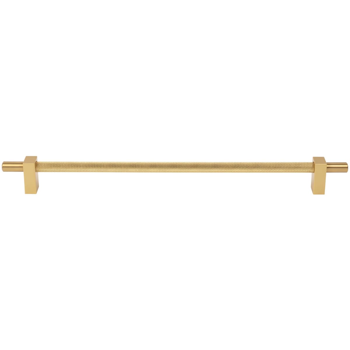 Jeffrey Alexander - 598-305SBZ - Larkin Center Knurled 12" (305mm) Center to Center Modern Industrial Large Cabinet Bar Handle / Drawer Bar Pull in Satin Bronze