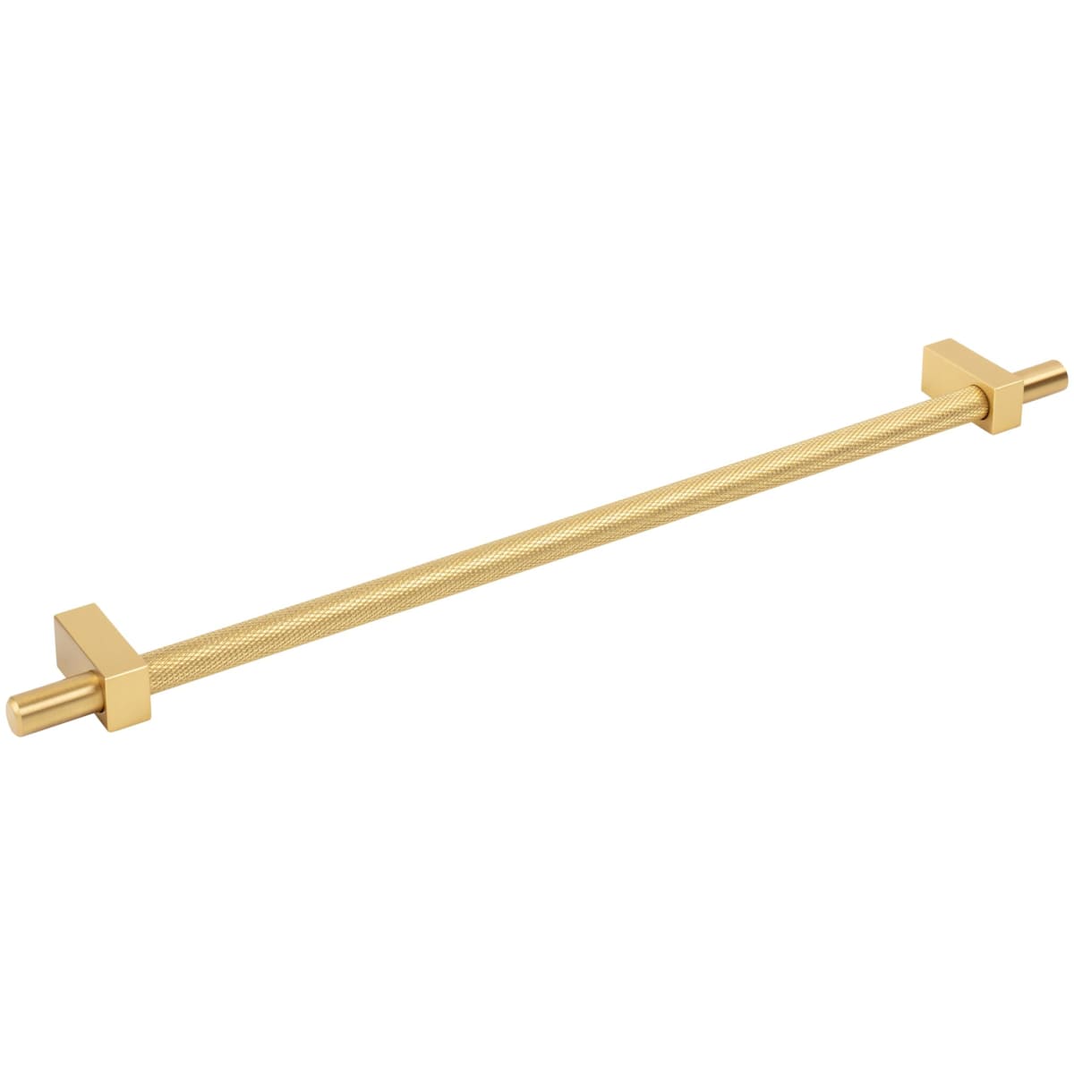 Jeffrey Alexander - 598-305SBZ - Larkin Center Knurled 12" (305mm) Center to Center Modern Industrial Large Cabinet Bar Handle / Drawer Bar Pull in Satin Bronze