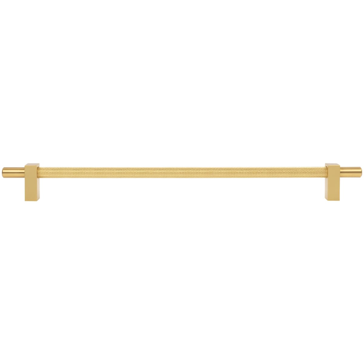 Jeffrey Alexander - 598-305SBZ - Larkin Center Knurled 12" (305mm) Center to Center Modern Industrial Large Cabinet Bar Handle / Drawer Bar Pull in Satin Bronze