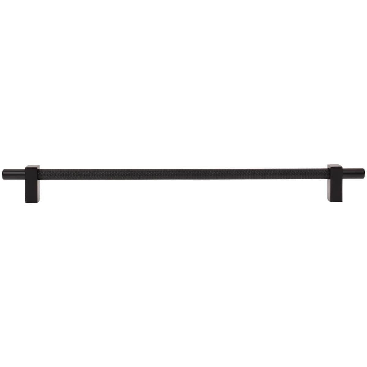 Jeffrey Alexander - 598-305SBZ - Larkin Center Knurled 12" (305mm) Center to Center Modern Industrial Large Cabinet Bar Handle / Drawer Bar Pull in Satin Bronze