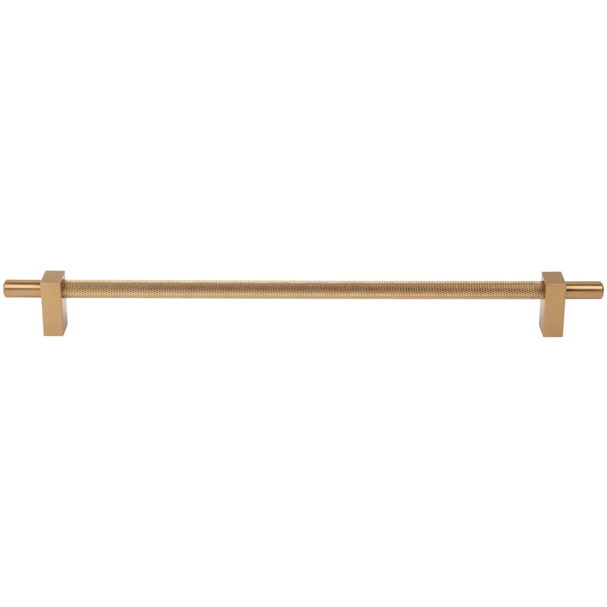 Jeffrey Alexander - 598-305SBZ - Larkin Center Knurled 12" (305mm) Center to Center Modern Industrial Large Cabinet Bar Handle / Drawer Bar Pull in Satin Bronze