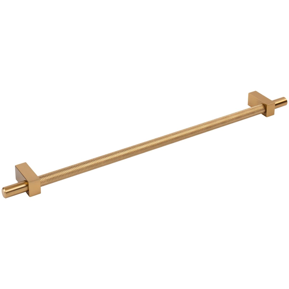 Jeffrey Alexander - 598-305SBZ - Larkin Center Knurled 12" (305mm) Center to Center Modern Industrial Large Cabinet Bar Handle / Drawer Bar Pull in Satin Bronze
