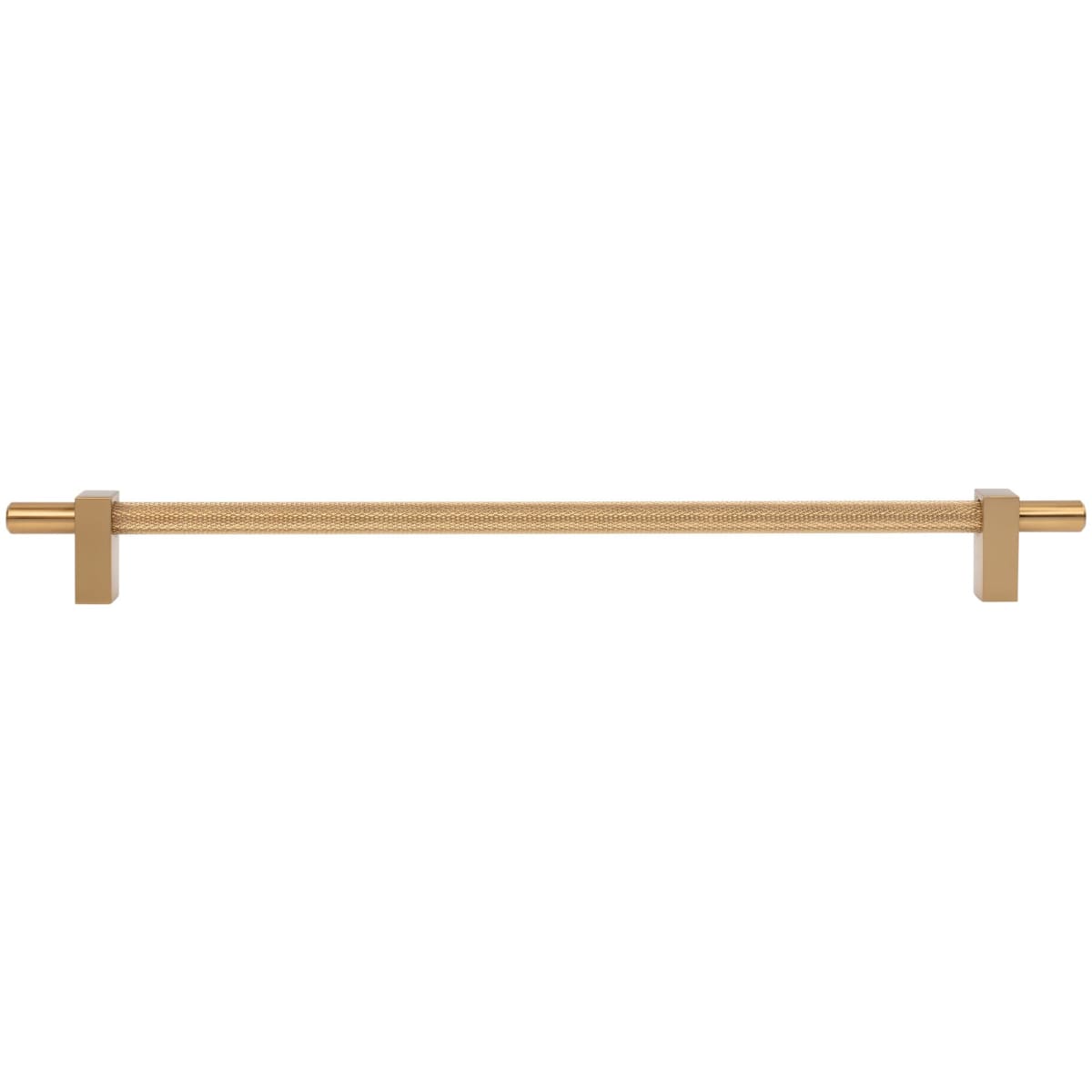 Jeffrey Alexander - 598-305SBZ - Larkin Center Knurled 12" (305mm) Center to Center Modern Industrial Large Cabinet Bar Handle / Drawer Bar Pull in Satin Bronze