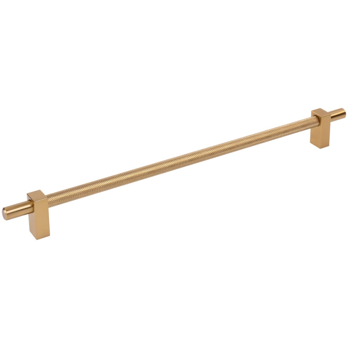 Jeffrey Alexander - 598-305SBZ - Larkin Center Knurled 12" (305mm) Center to Center Modern Industrial Large Cabinet Bar Handle / Drawer Bar Pull in Satin Bronze
