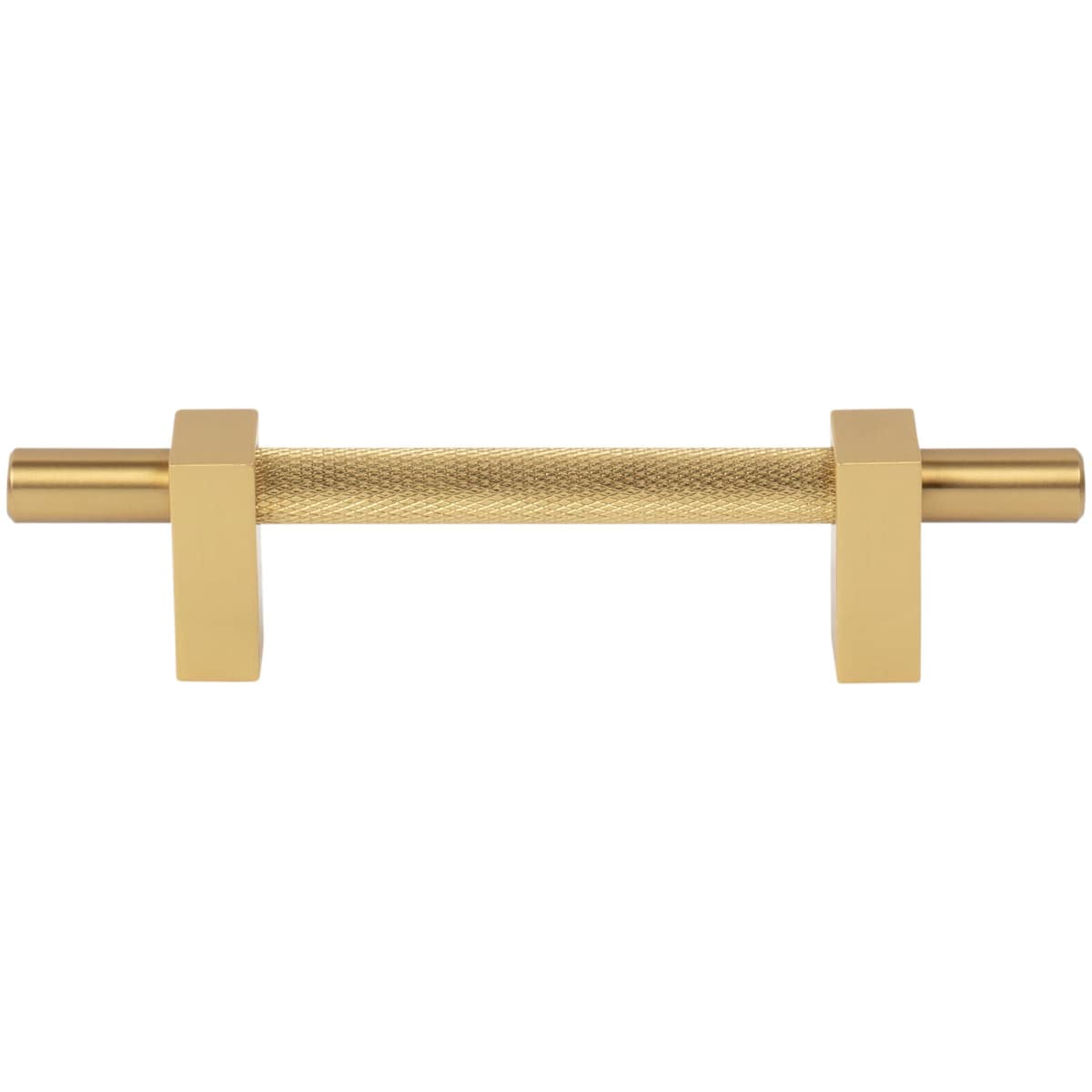 Jeffrey Alexander - 598-96SBZ - Larkin Center Knurled 3-3/4" (96mm) Center to Center Modern Industrial Cabinet Bar Handle / Drawer Bar Pull in Satin Bronze