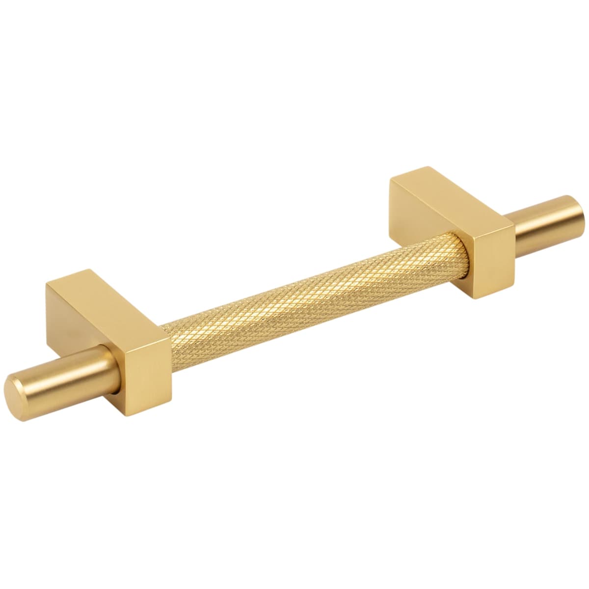 Jeffrey Alexander - 598-96SBZ - Larkin Center Knurled 3-3/4" (96mm) Center to Center Modern Industrial Cabinet Bar Handle / Drawer Bar Pull in Satin Bronze