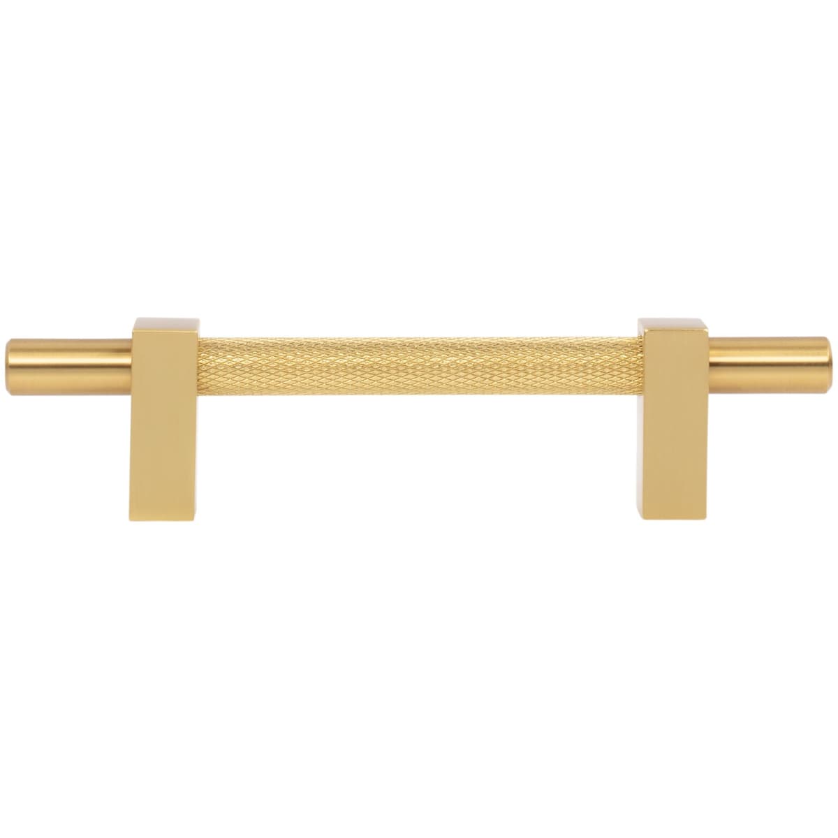 Jeffrey Alexander - 598-96SBZ - Larkin Center Knurled 3-3/4" (96mm) Center to Center Modern Industrial Cabinet Bar Handle / Drawer Bar Pull in Satin Bronze