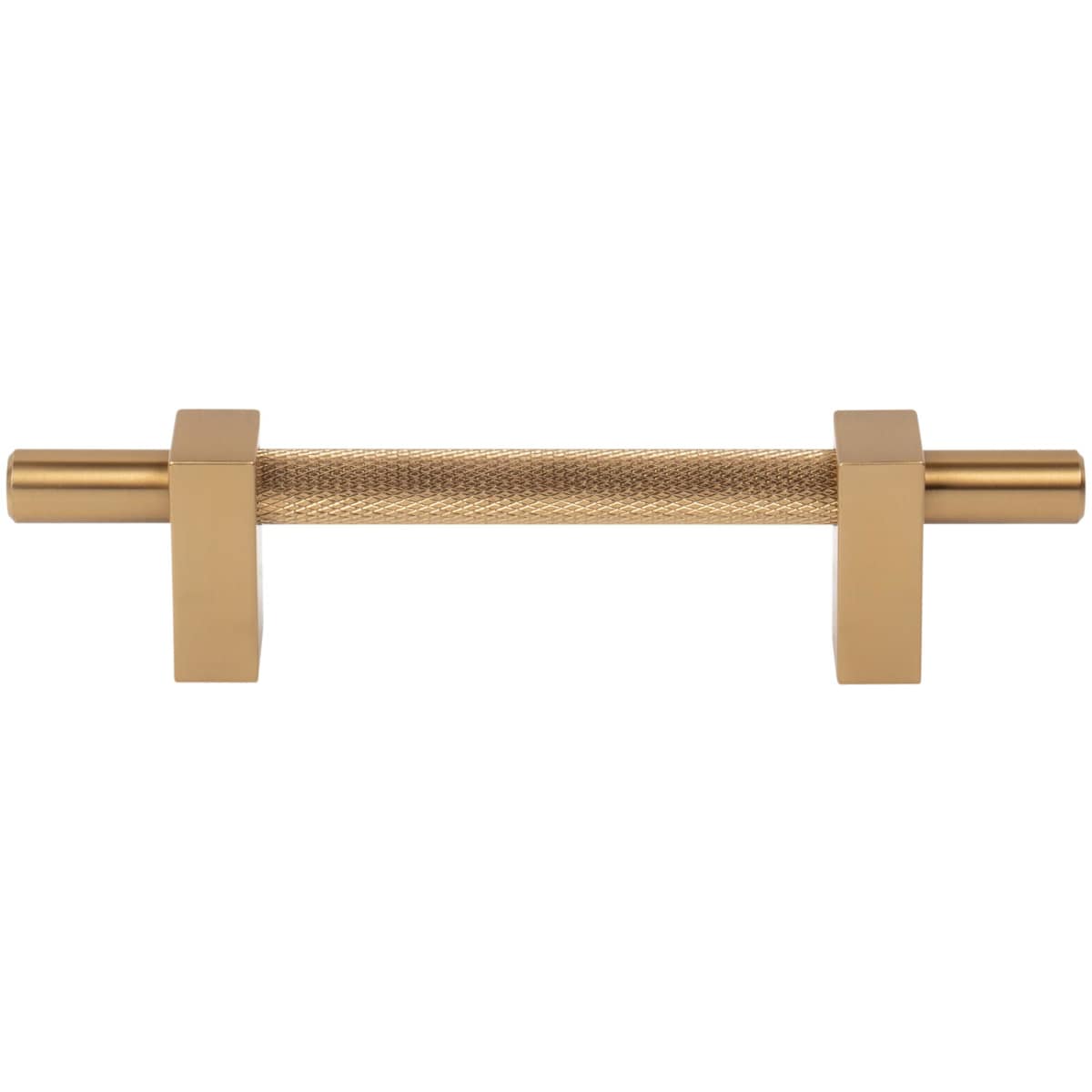 Jeffrey Alexander - 598-96SBZ - Larkin Center Knurled 3-3/4" (96mm) Center to Center Modern Industrial Cabinet Bar Handle / Drawer Bar Pull in Satin Bronze