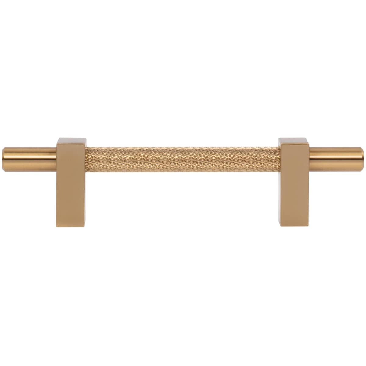 Jeffrey Alexander - 598-96SBZ - Larkin Center Knurled 3-3/4" (96mm) Center to Center Modern Industrial Cabinet Bar Handle / Drawer Bar Pull in Satin Bronze