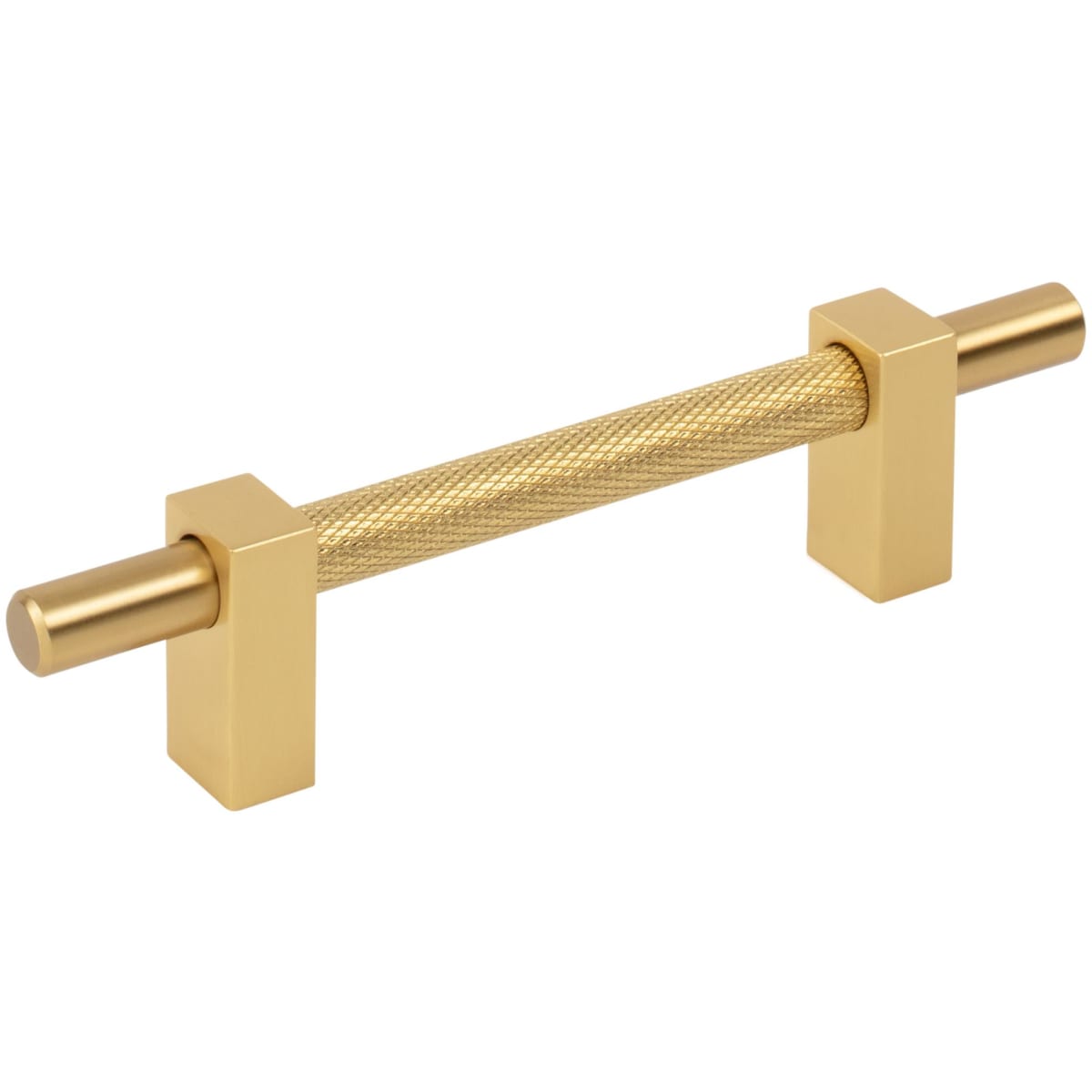 Larkin Center Knurled 3-3/4" (96mm) Center to Center Modern Industrial Cabinet Bar Handle / Drawer Bar Pull