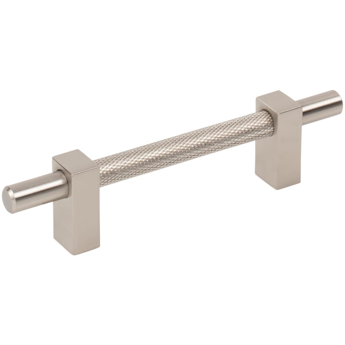 Larkin Center Knurled 3-3/4" (96mm) Center to Center Modern Industrial Cabinet Bar Handle / Drawer Bar Pull