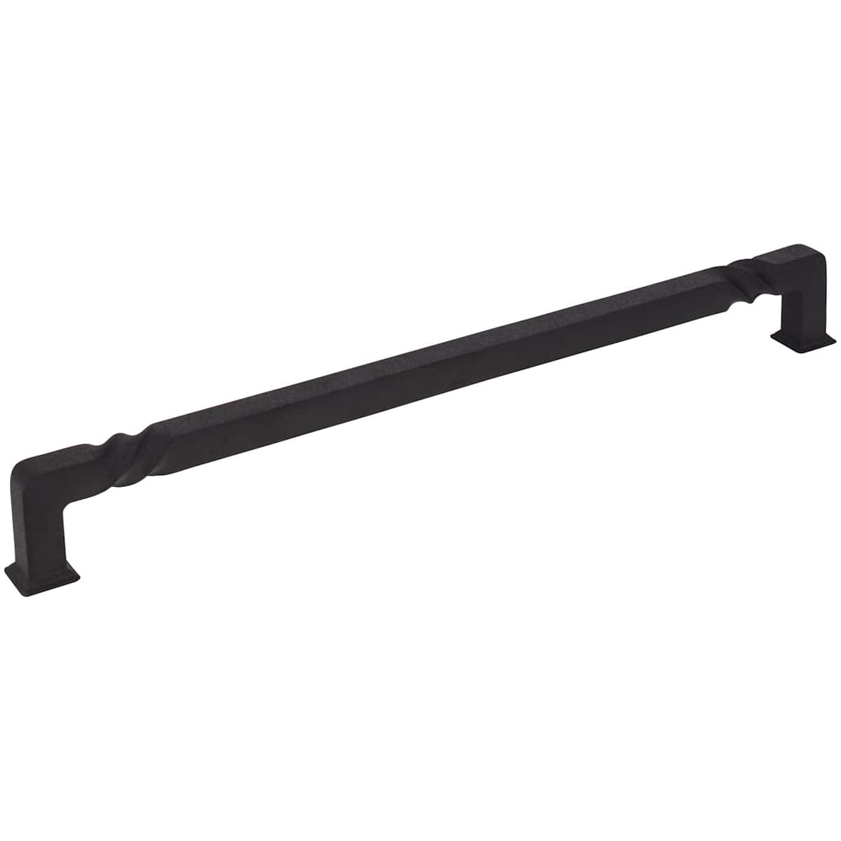 Jeffrey Alexander - 602-12DMAC - Tahoe 12" Center to Center Rustic Twist Square Appliance Handle / Appliance Pull in Distressed Oil Rubbed Bronze