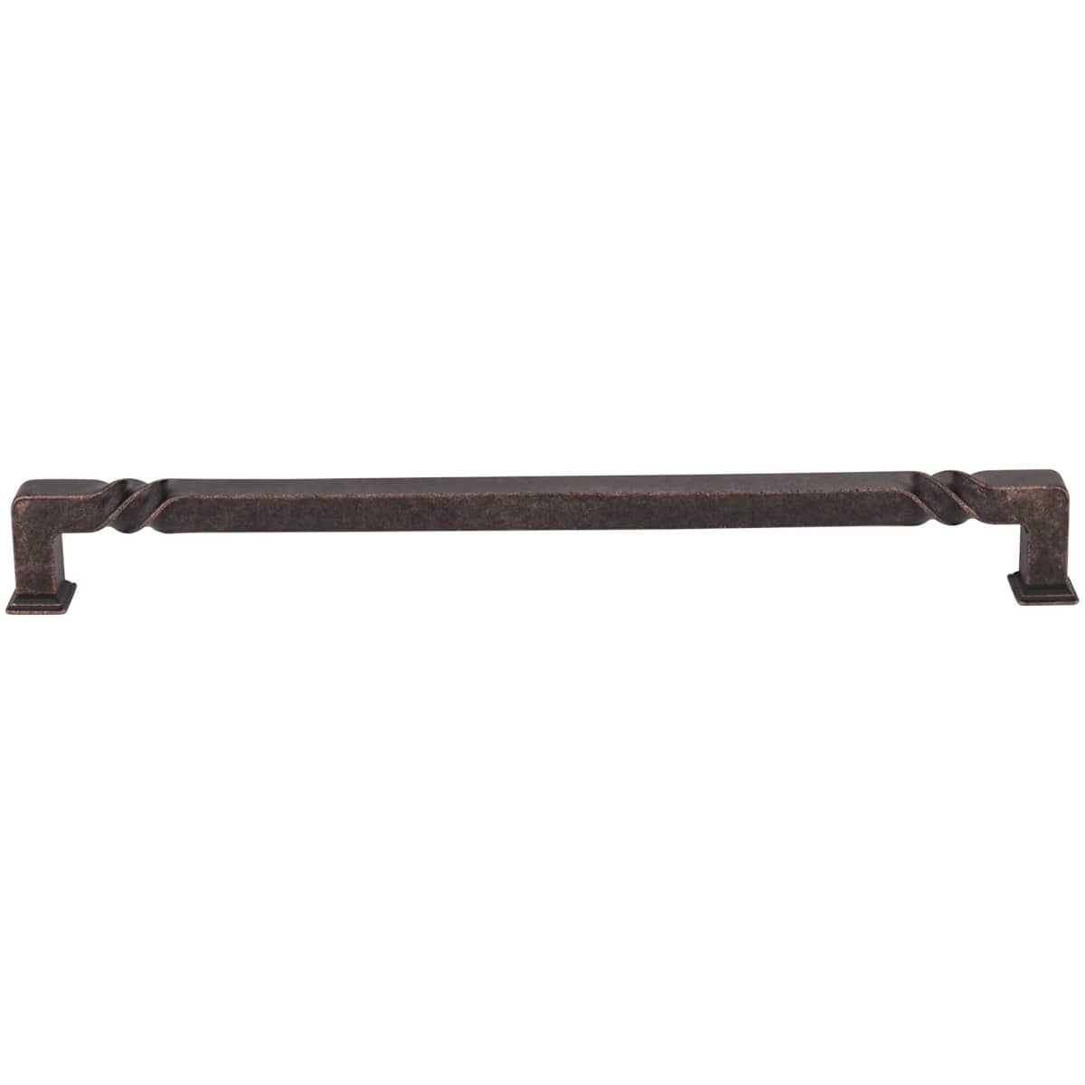 Jeffrey Alexander - 602-12DMAC - Tahoe 12" Center to Center Rustic Twist Square Appliance Handle / Appliance Pull in Distressed Oil Rubbed Bronze