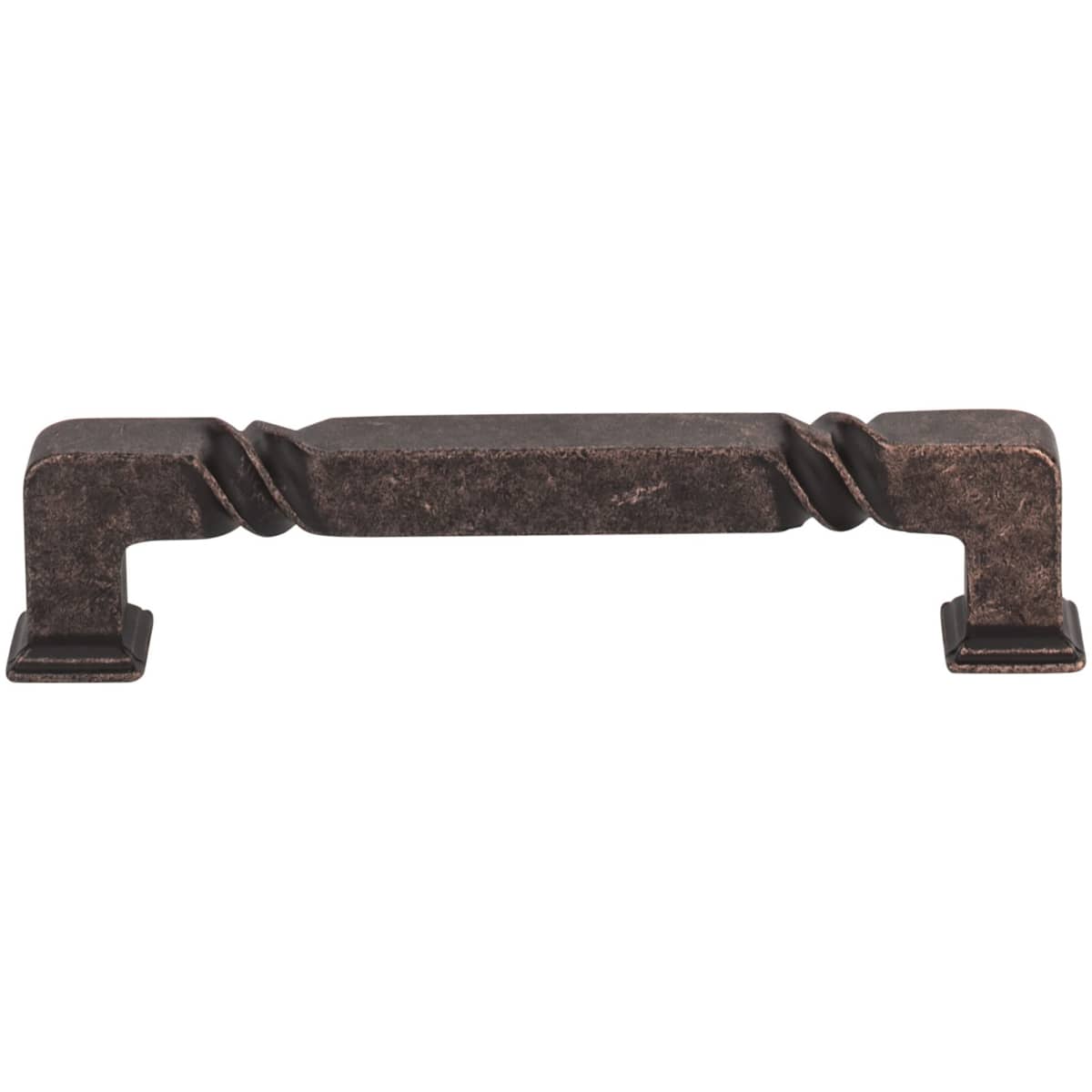 Jeffrey Alexander - 602-128SIM - Tahoe 5-1/16" (128mm) Center to Center Mountain Lodge Style Square Cabinet Handle / Drawer Pull in Distressed Antique Silver