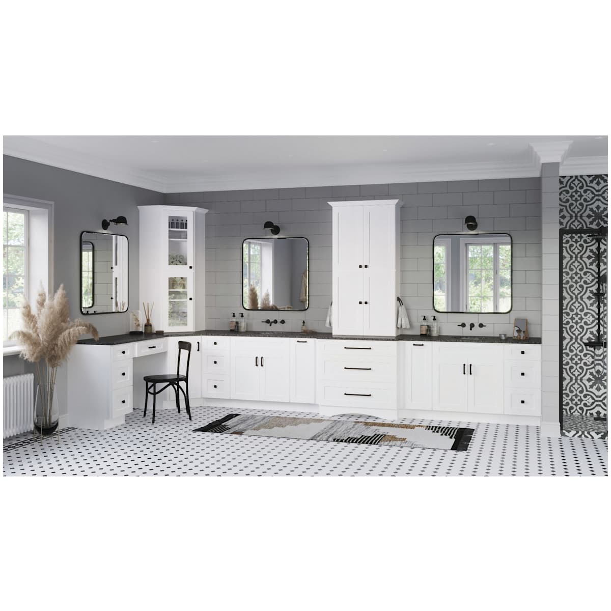 Jeffrey Alexander - 602-96BLK - Tahoe 3-3/4" Center to Center Twist Barrel Square Cabinet Handle / Drawer Pull in Black