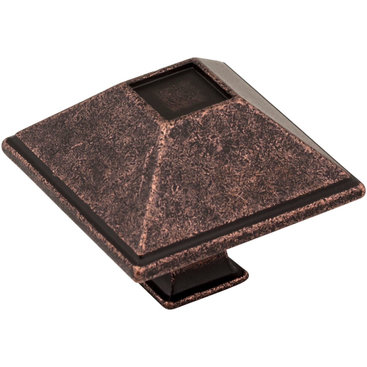 Tahoe 1-1/2" Pyramid Square Rustic Cabinet Knob / Drawer Knob