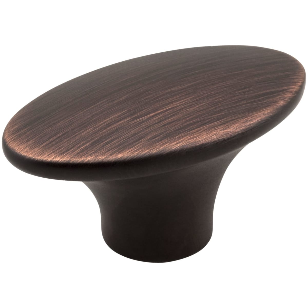 Jeffrey Alexander - 650-DBAC - Hudson 1-7/8" Tapered Oval Retro Modern Cabinet Knob / Drawer Knob in Brushed Oil Rubbed Bronze