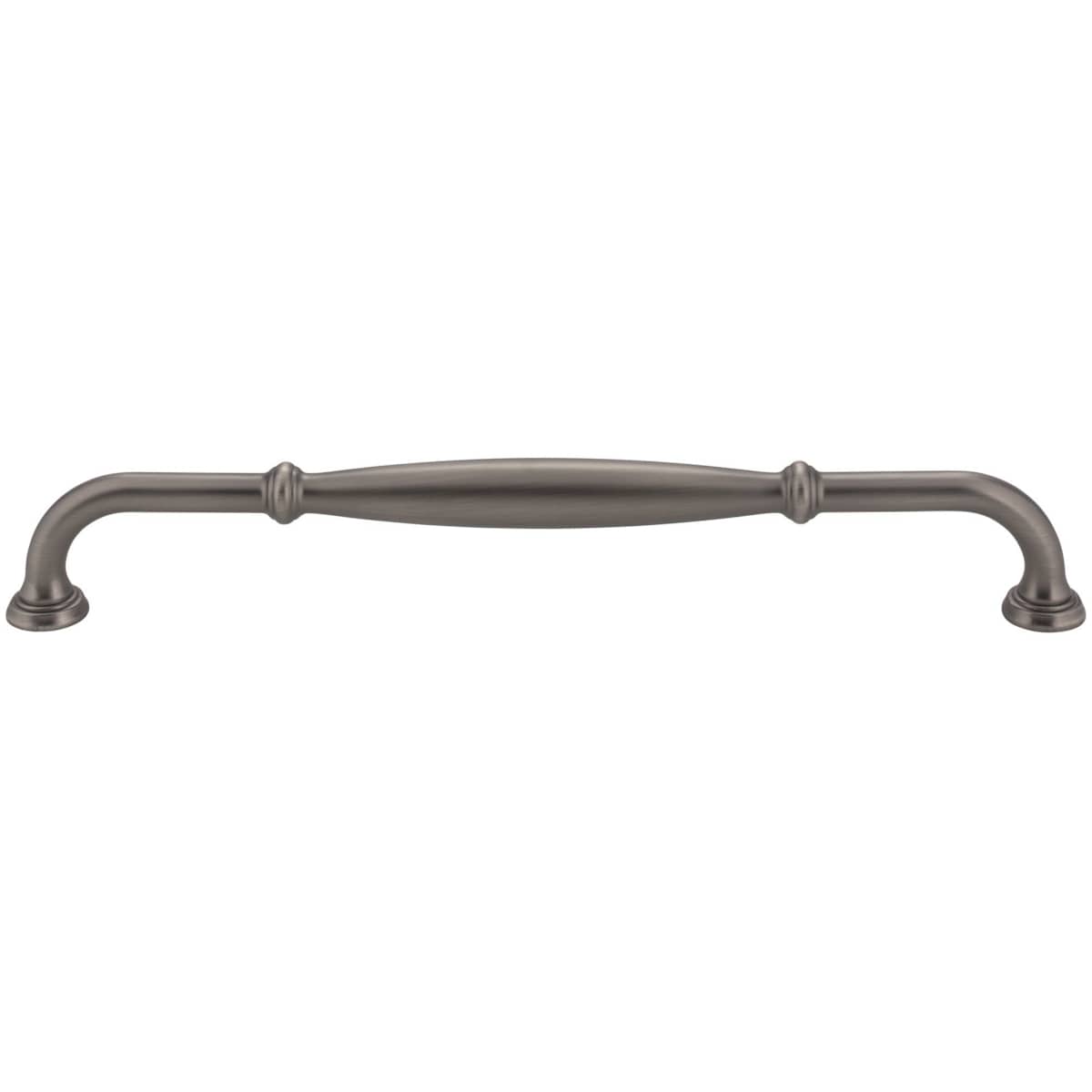 Jeffrey Alexander - 658-12BNBDL - Tiffany 12" Center to Center Classic Transitional Barrel Appliance Pull / Appliance Handle in Brushed Pewter