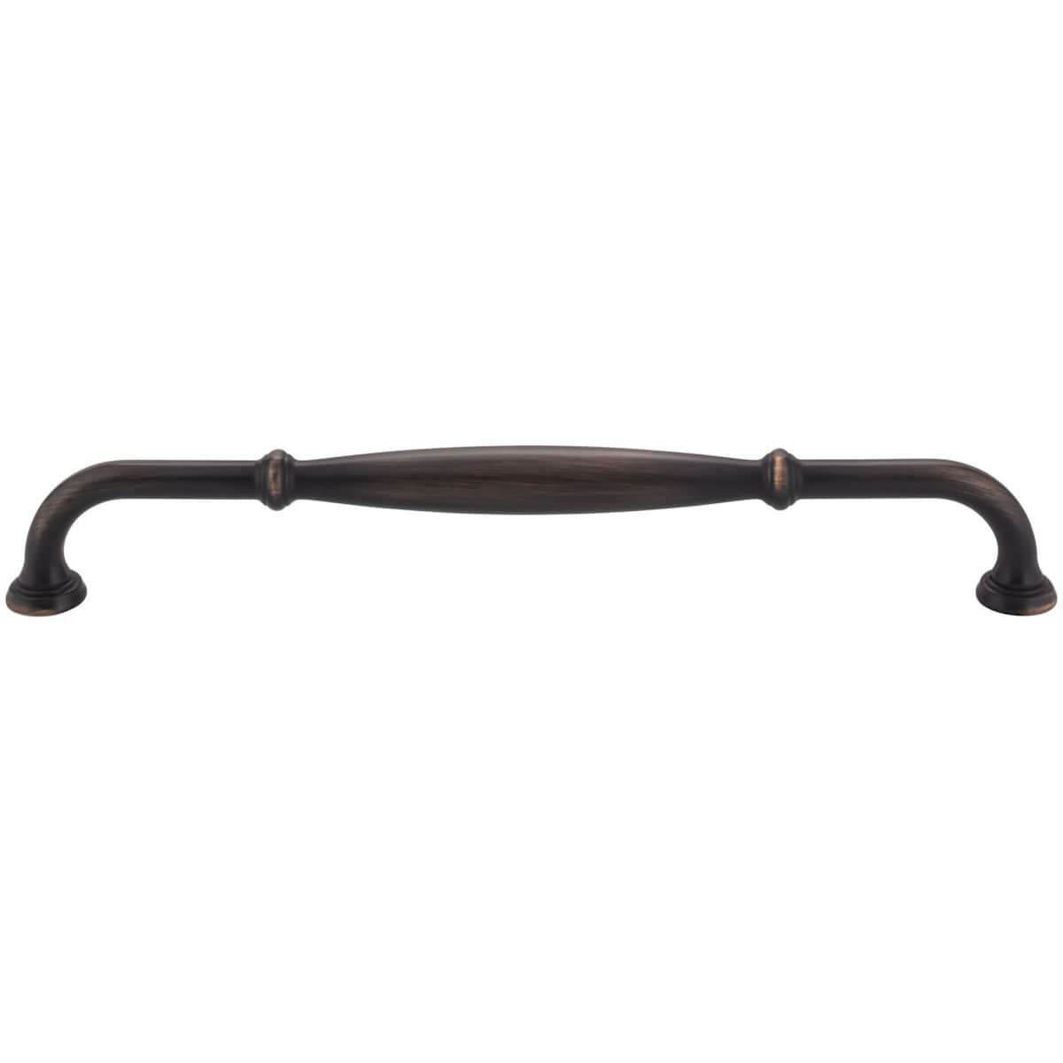 Jeffrey Alexander - 658-12BNBDL - Tiffany 12" Center to Center Classic Transitional Barrel Appliance Pull / Appliance Handle in Brushed Pewter