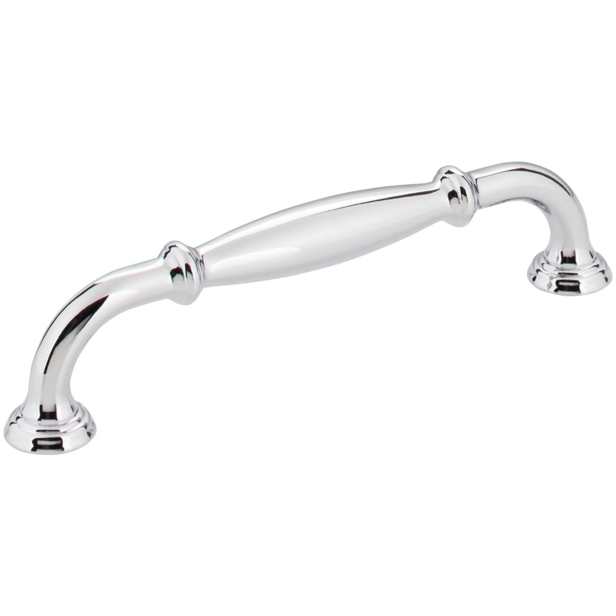 Jeffrey Alexander - 658-128PC - Tiffany 5-1/16" (128 mm) Center to Center Classic Transitional Cabinet Handle / Drawer Pull with Step Details in Polished Chrome