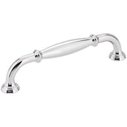 Jeffrey Alexander - 658-128PC - Tiffany 5-1/16" (128 mm) Center to Center Classic Transitional Cabinet Handle / Drawer Pull with Step Details in Polished Chrome