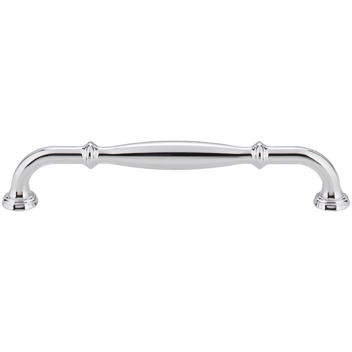 Jeffrey Alexander - 658-160PC - Tiffany 6-5/16" (160 mm) Center to Center Classic Transitional Cabinet Handle / Drawer Pull with Step Details in Polished Chrome