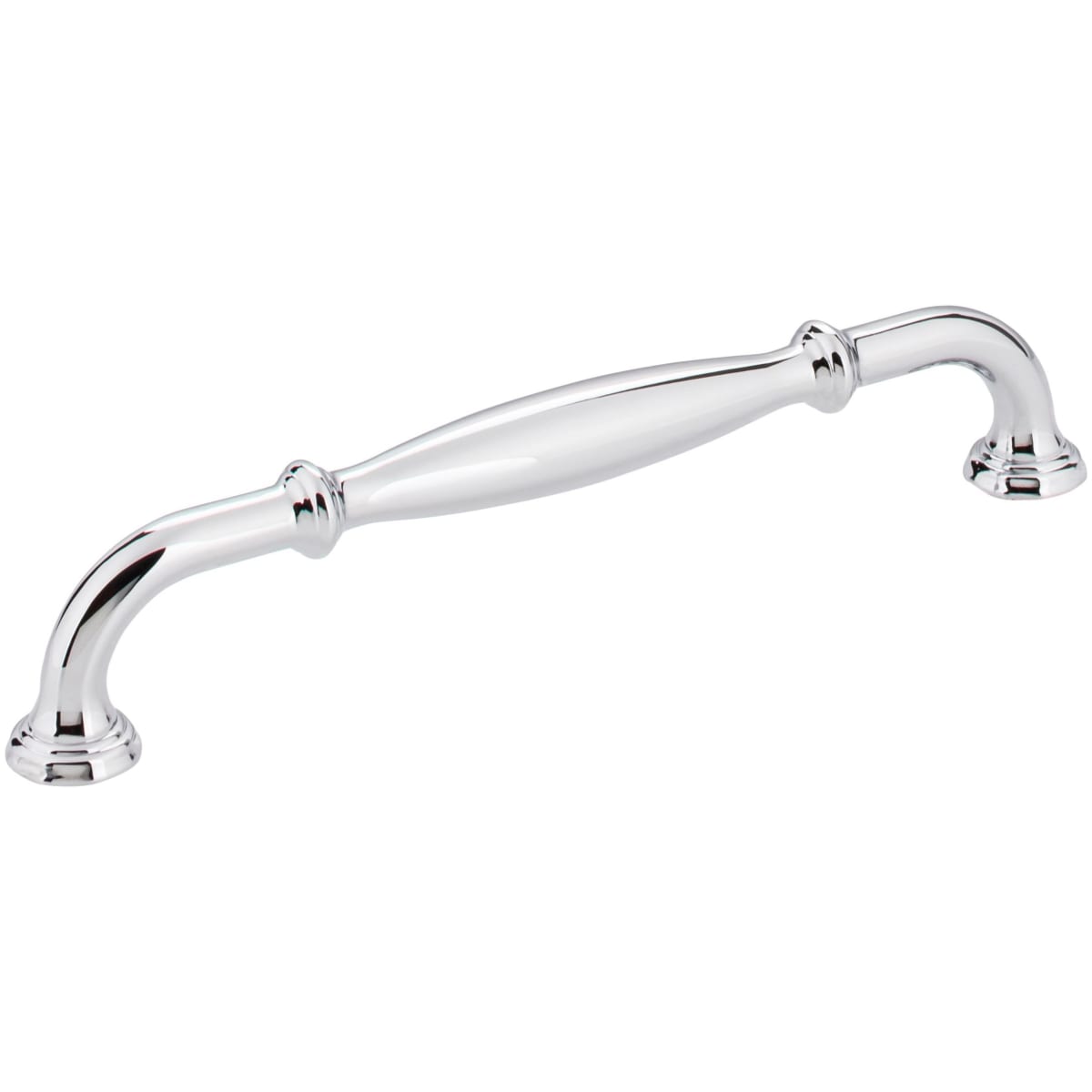 Jeffrey Alexander - 658-160PC - Tiffany 6-5/16" (160 mm) Center to Center Classic Transitional Cabinet Handle / Drawer Pull with Step Details in Polished Chrome