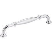 Jeffrey Alexander - 658-160PC - Tiffany 6-5/16" (160 mm) Center to Center Classic Transitional Cabinet Handle / Drawer Pull with Step Details in Polished Chrome