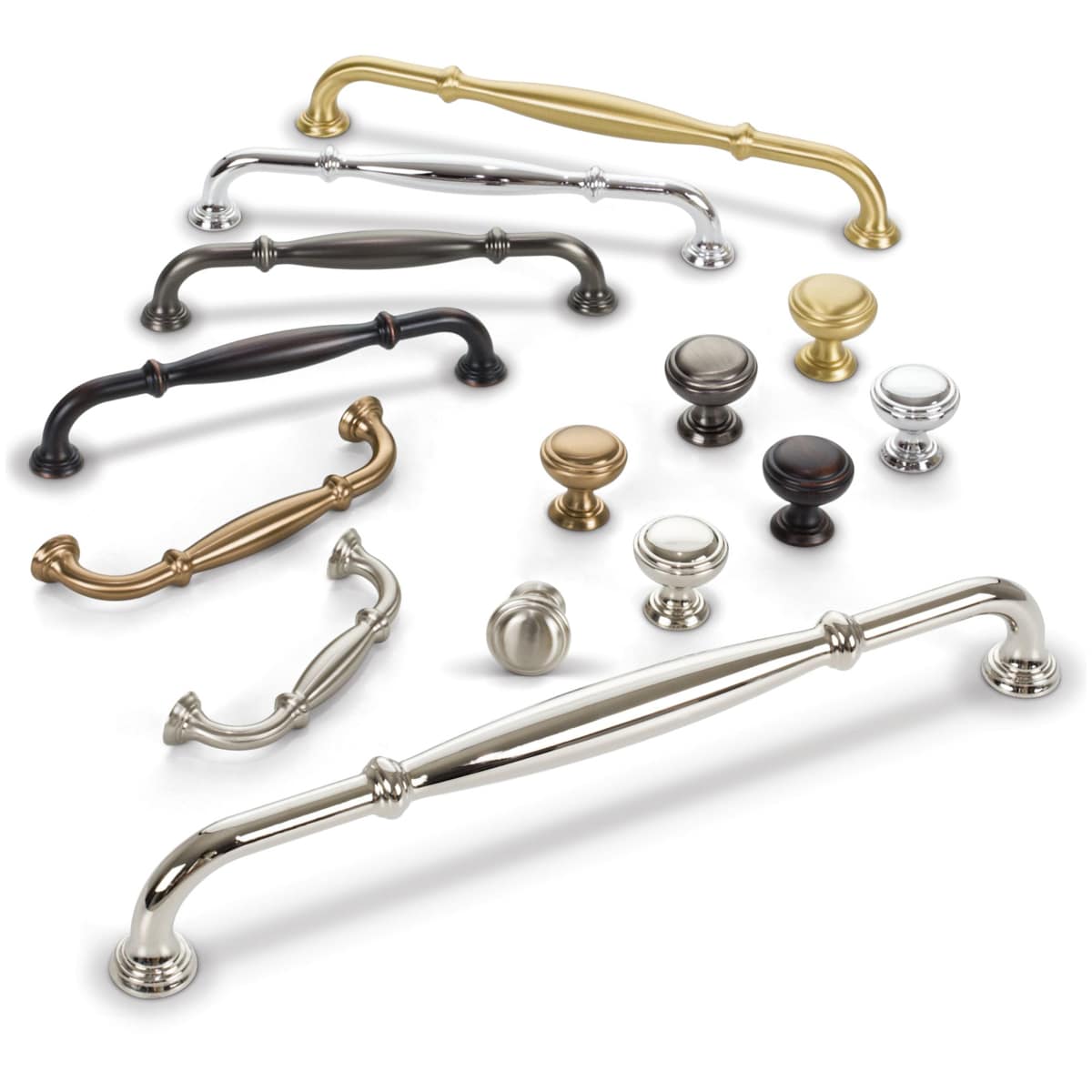 Jeffrey Alexander - 658-192PC - Tiffany 7-9/16" (192 mm) Center to Center Classic Transitional Cabinet Handle / Drawer Pull with Step Details in Polished Chrome