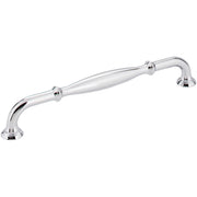 Jeffrey Alexander - 658-192PC - Tiffany 7-9/16" (192 mm) Center to Center Classic Transitional Cabinet Handle / Drawer Pull with Step Details in Polished Chrome