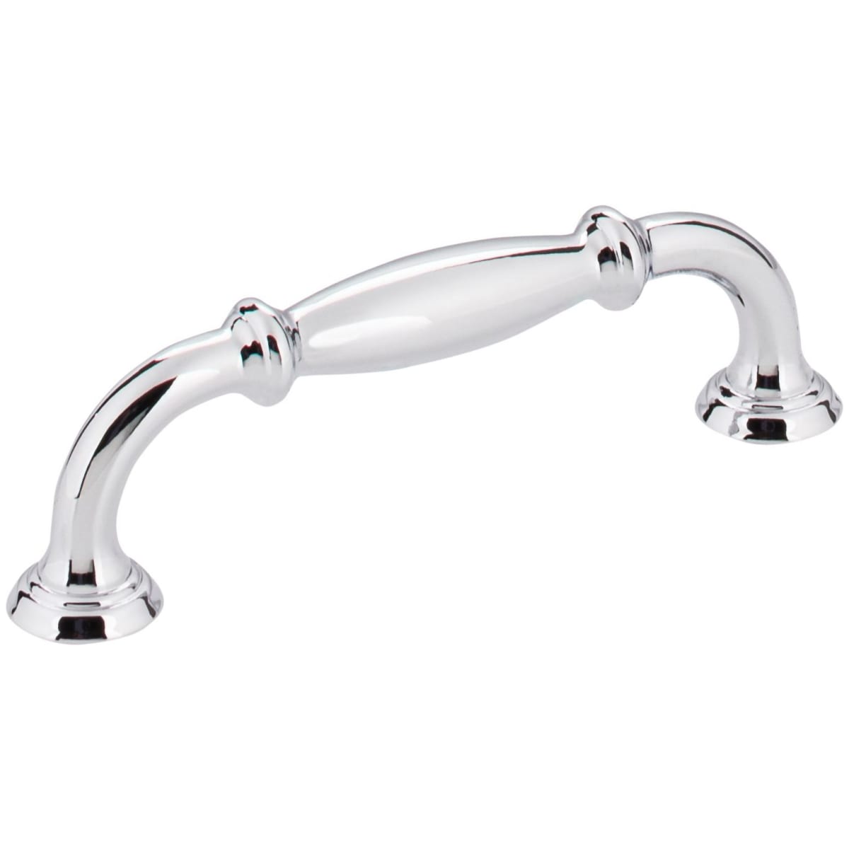 Jeffrey Alexander - 658-96PC - Tiffany 3-3/4" (96 mm) Center to Center Classic Transitional Barrel Cabinet Handle / Drawer Pull in Polished Chrome