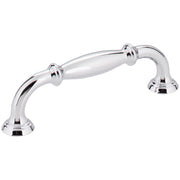 Jeffrey Alexander - 658-96PC - Tiffany 3-3/4" (96 mm) Center to Center Classic Transitional Barrel Cabinet Handle / Drawer Pull in Polished Chrome
