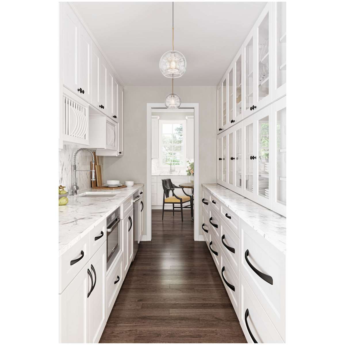 Jeffrey Alexander - 678-128DBAC - Wheeler 5-1/16" Center to Center Transitional Beveled Arch Bow Cabinet Handle / Drawer Pull in Brushed Oil Rubbed Bronze